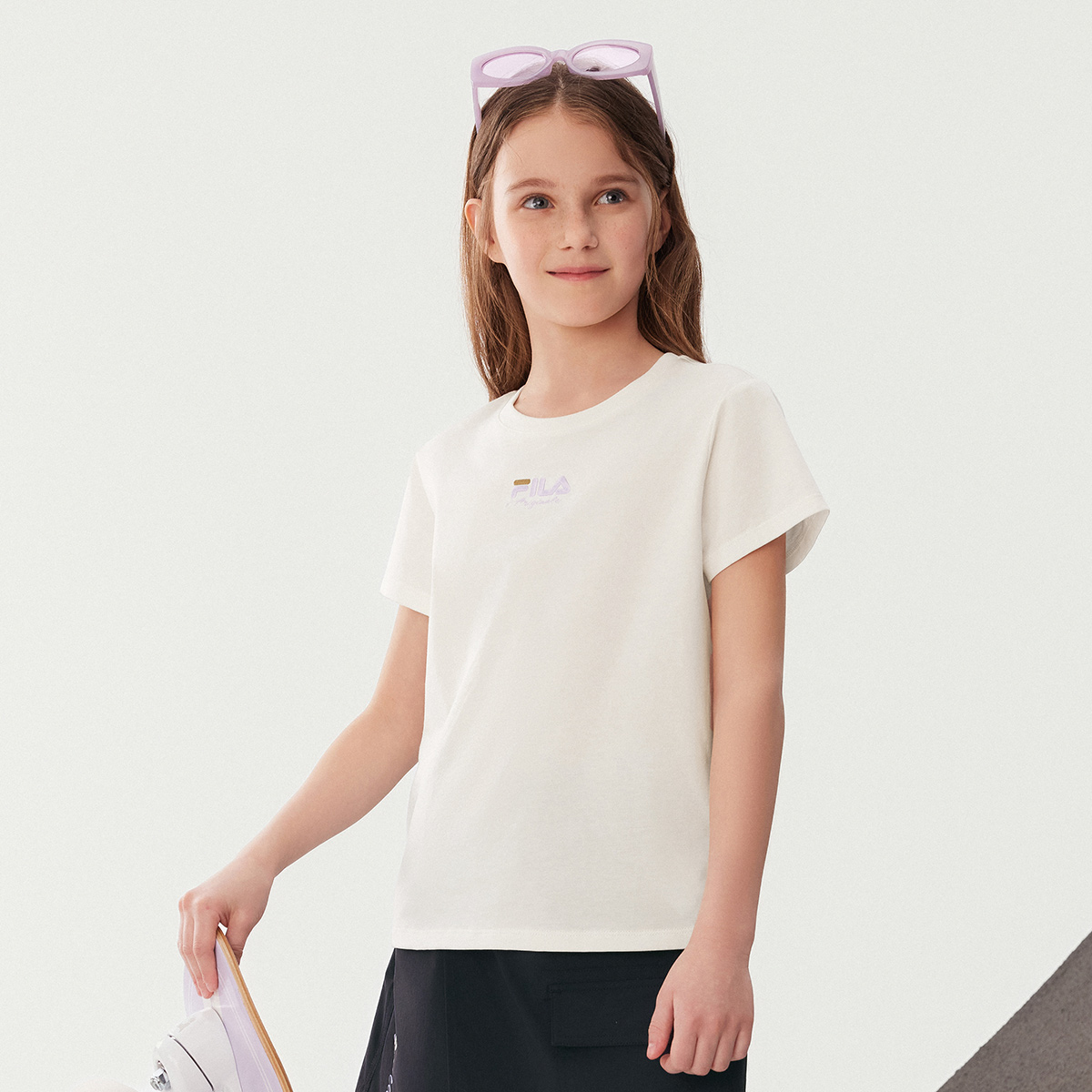 FILA KIDS Футболка cloud white для подростков — фото 4