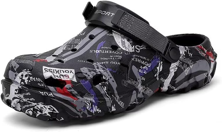 

Мужские садовые туфли Lewhosy, сабо, сандалии для пляжа и улицы, легкие, дышащие, стойкие к скольжению, летние шлепанцы, черный