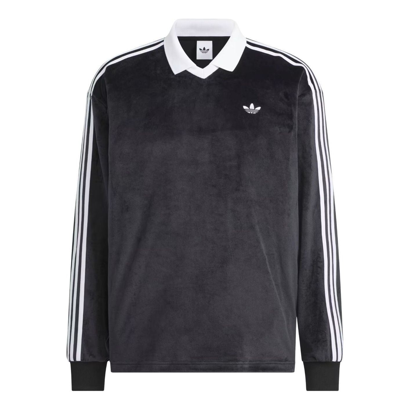 

Поло Adidas Velvet с длинными рукавами, цвет черный, модель