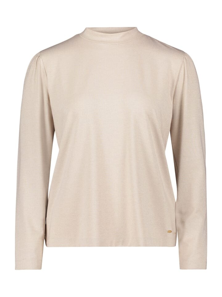 

Футболка BETTY & CO Rollkragenshirt mit Lurexfaden, бежевый