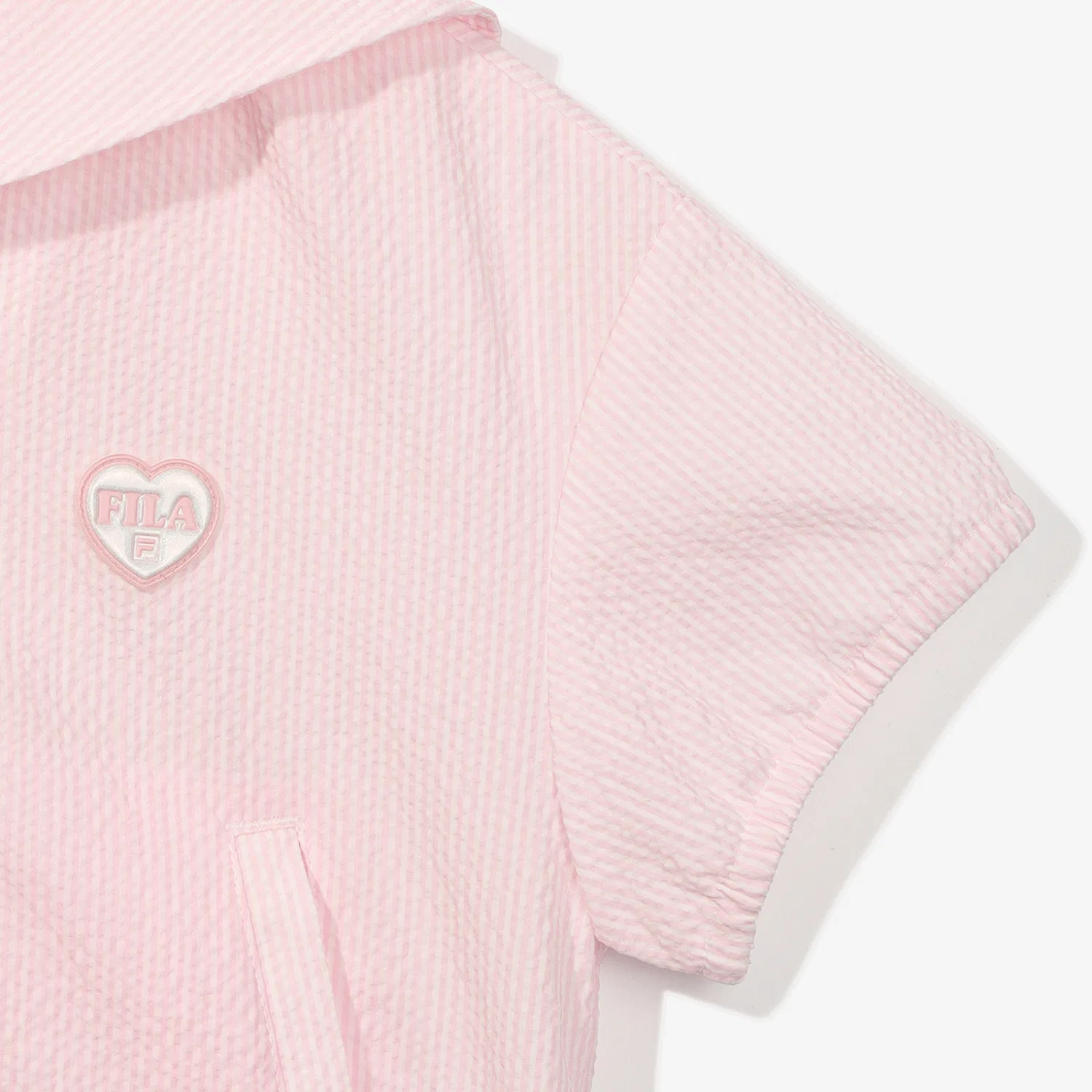 Детская розовая куртка из сирсакера от Fila Kids — фото 4