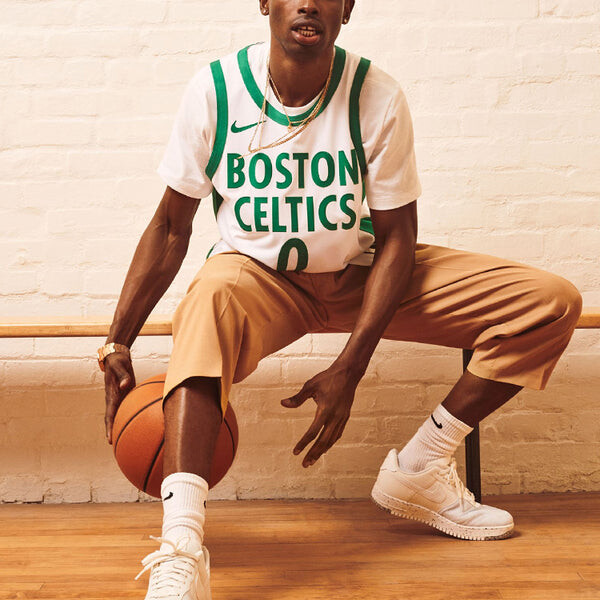 Спортивная футболка sw fan edition 20-21 city limited nba tatum boston celtics tatum 0 basketball jersey/vest white Nike, белый — фото 3