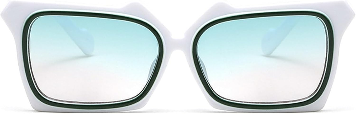 

Модные солнцезащитные очки «кошачий глаз», винтажные, роскошные, цвета шампанского, большие, квадратные, солнцезащитные очки для женщин, защита от ультрафиолета UV400 mincl, White Blue