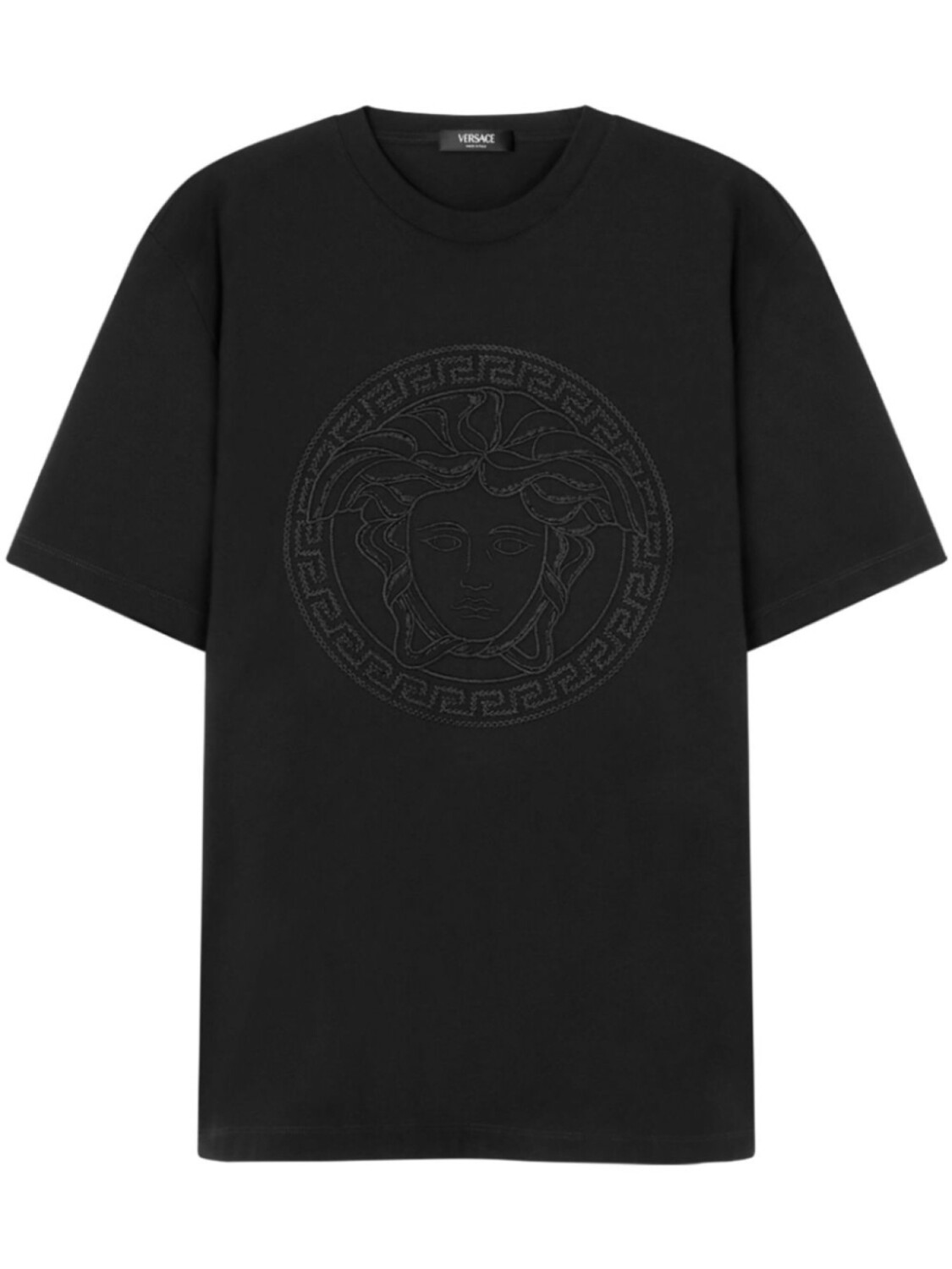 

Versace футболка с вышивкой Medusa, черный