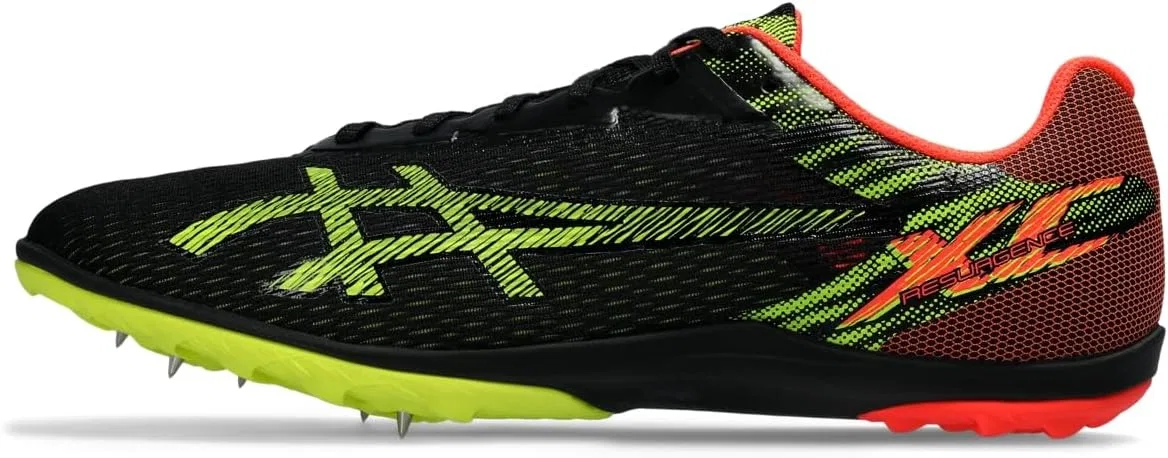 Кроссовки ASICS Resurgence для легкой атлетики унисекс, Black Safety Yellow