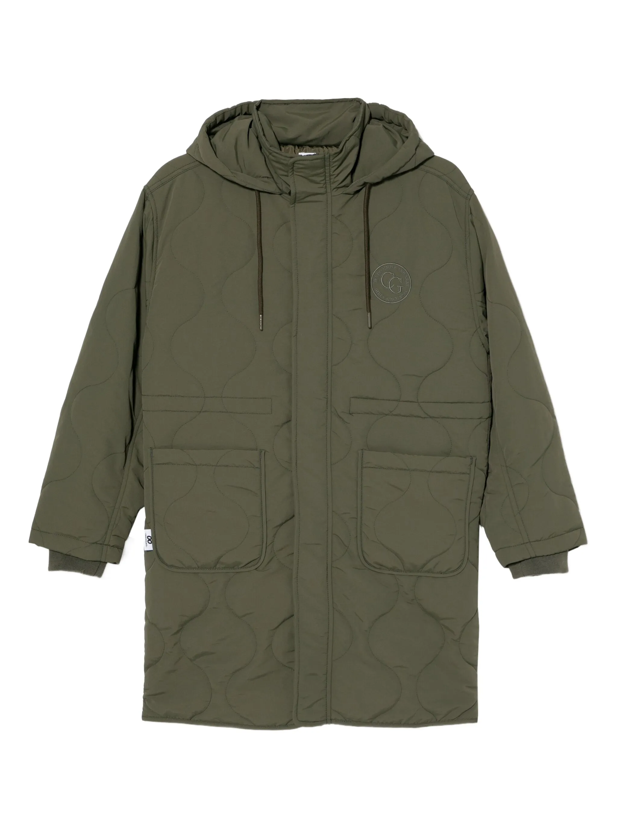 

Пальто с вышитым логотипом Chocoolate, зеленый