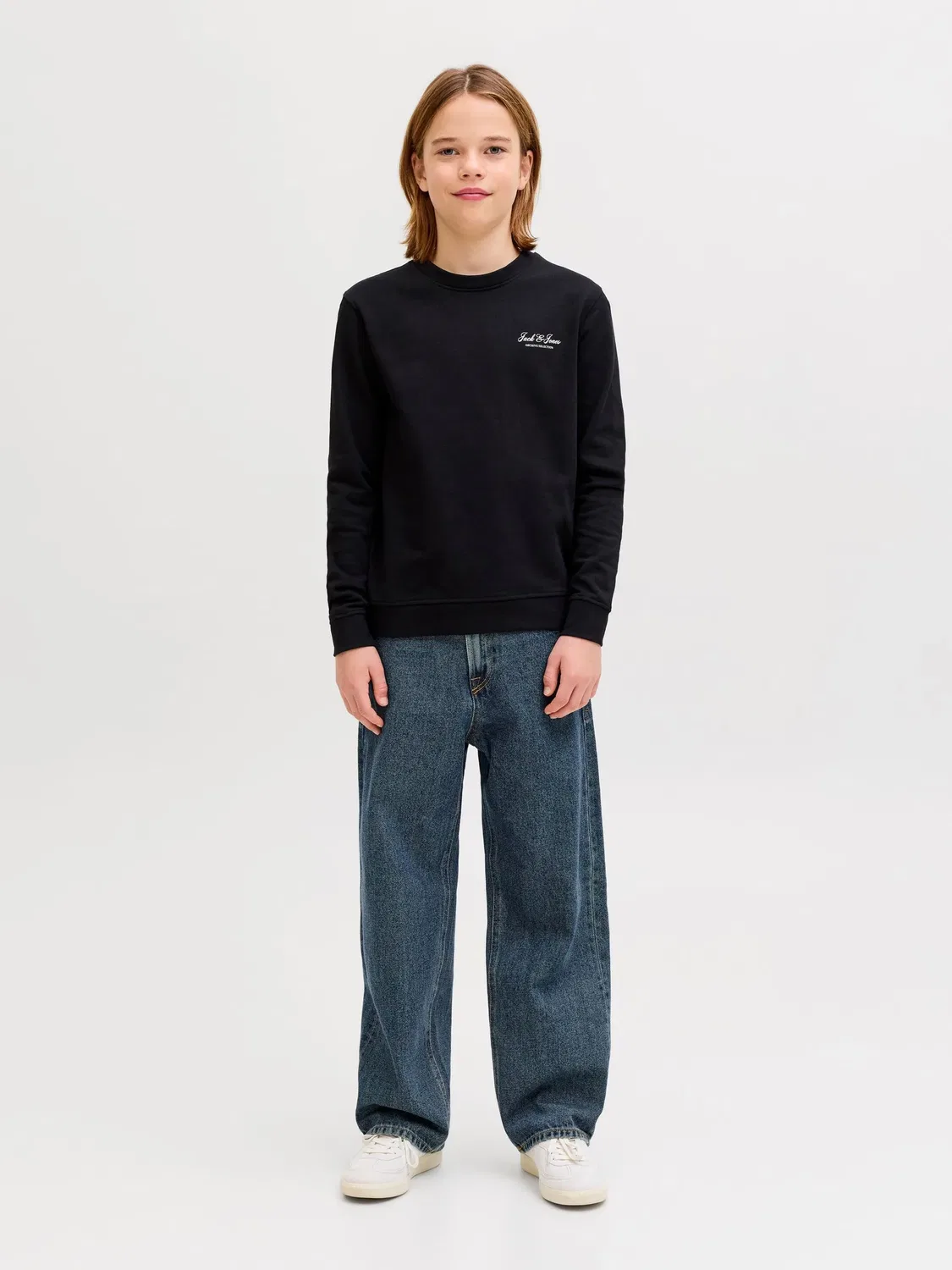 Джинсы baggy fit, хлопок, JACK & JONES Junior, blue denim — фото 4