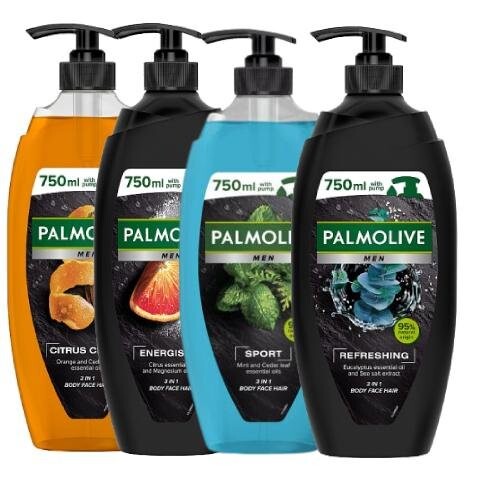 

Набор гелей для душа 3в1, 4x750мл Palmolive Men