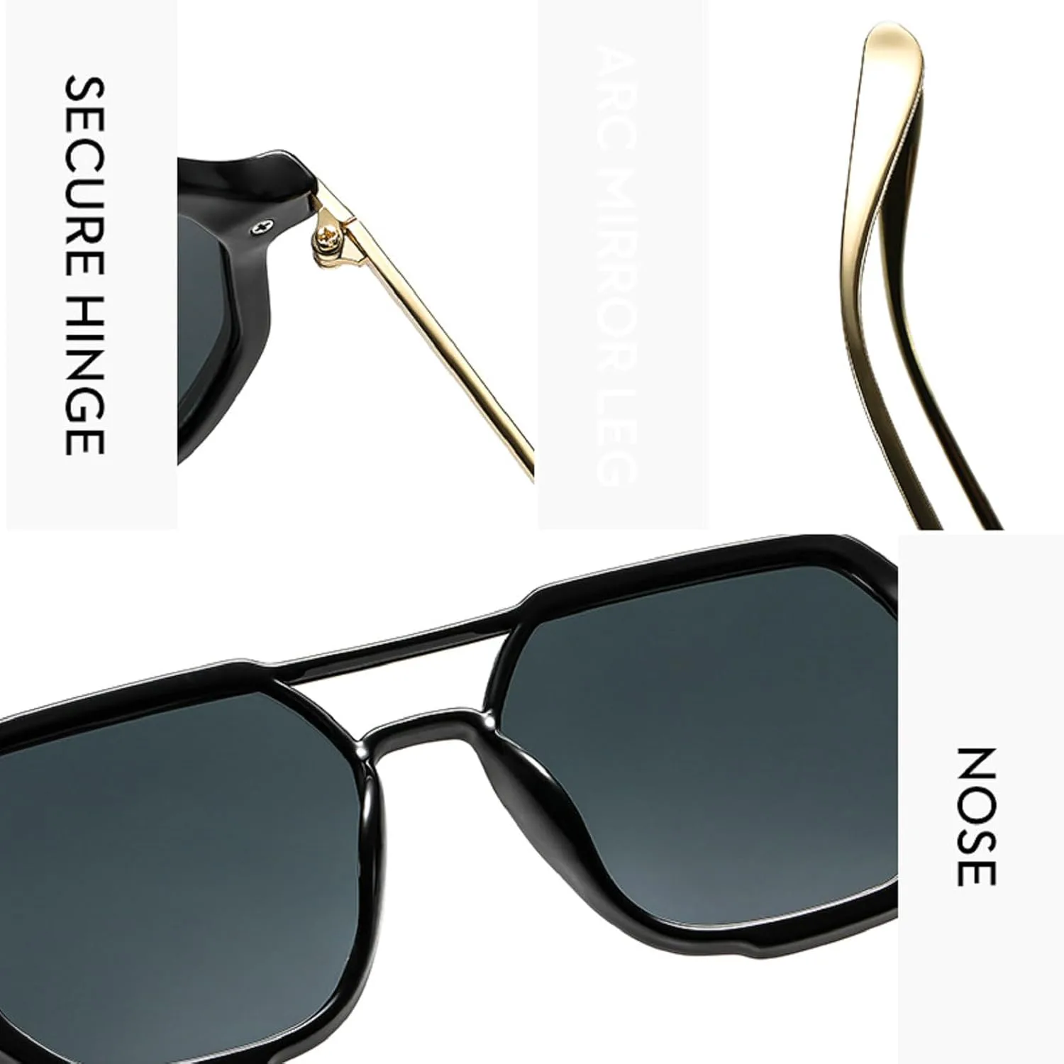 

Ретро-солнцезащитные очки-пилот квадратной формы для женщин и мужчин, винтажные, увеличенного размера, с двойной дужкой, в стиле 70-х, 80-х и 90-х годов mincl, Tea