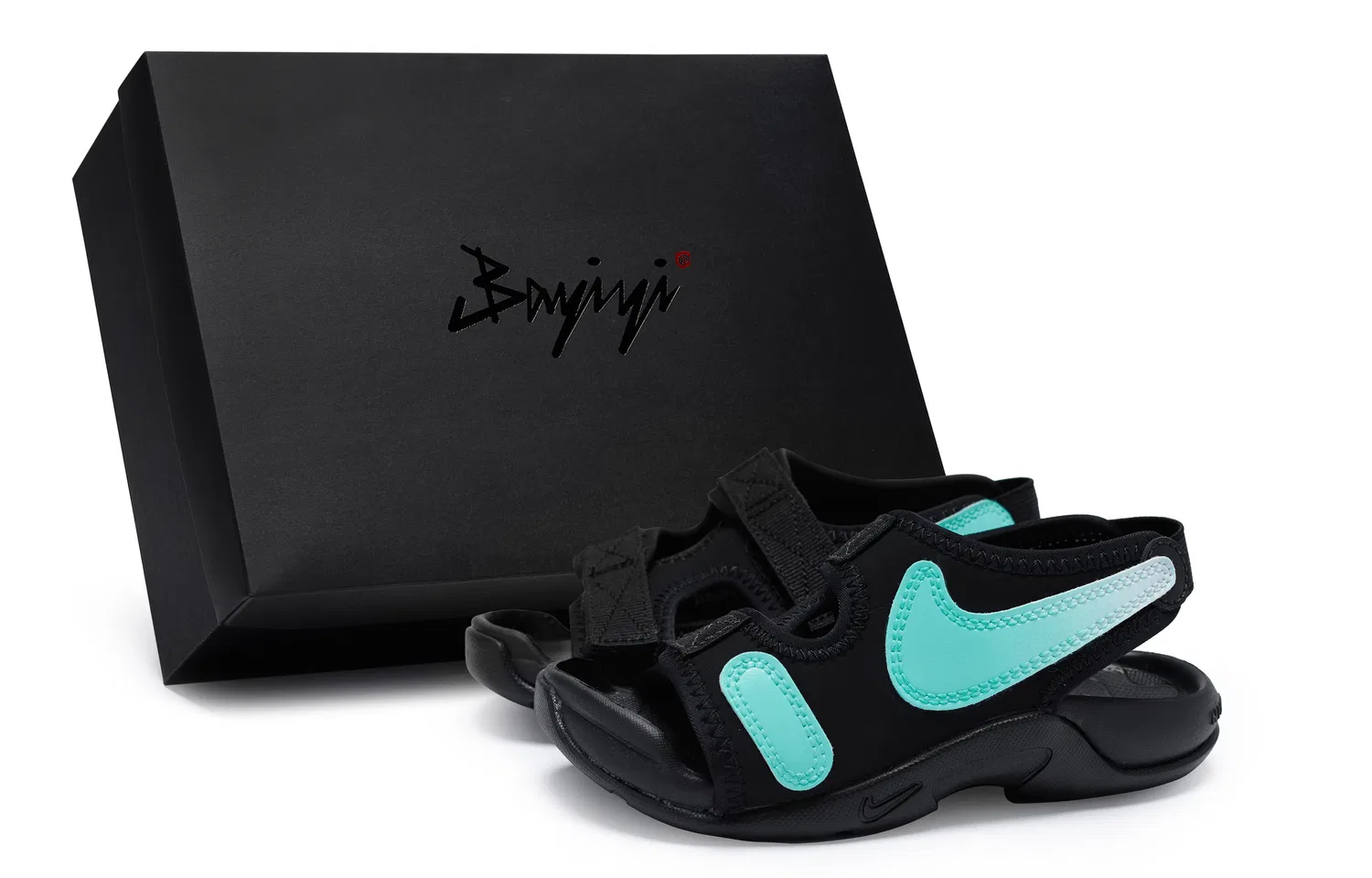 Сандалии Nike Sunray Adjust 6 с защитой от скольжения, черно-синие