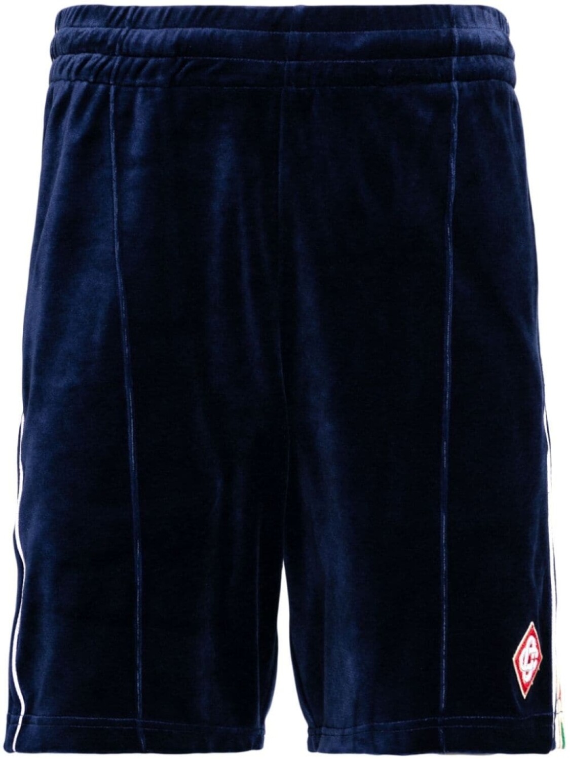 

Casablanca бархатные спортивные шорты Heart Monogram, синий