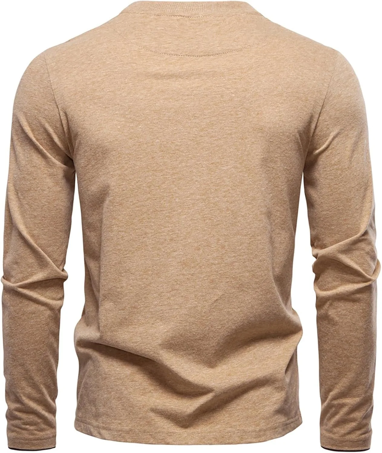 Мужская хлопковая футболка-поло slim fit с длинным рукавом и v-образным вырезом — фото 2