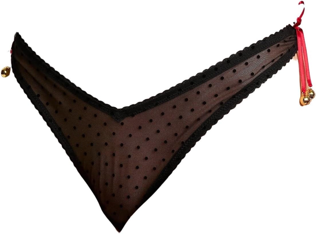 Victoria's Secret Jingle Bells Mesh трусики-танга цвет Black New — фото 4