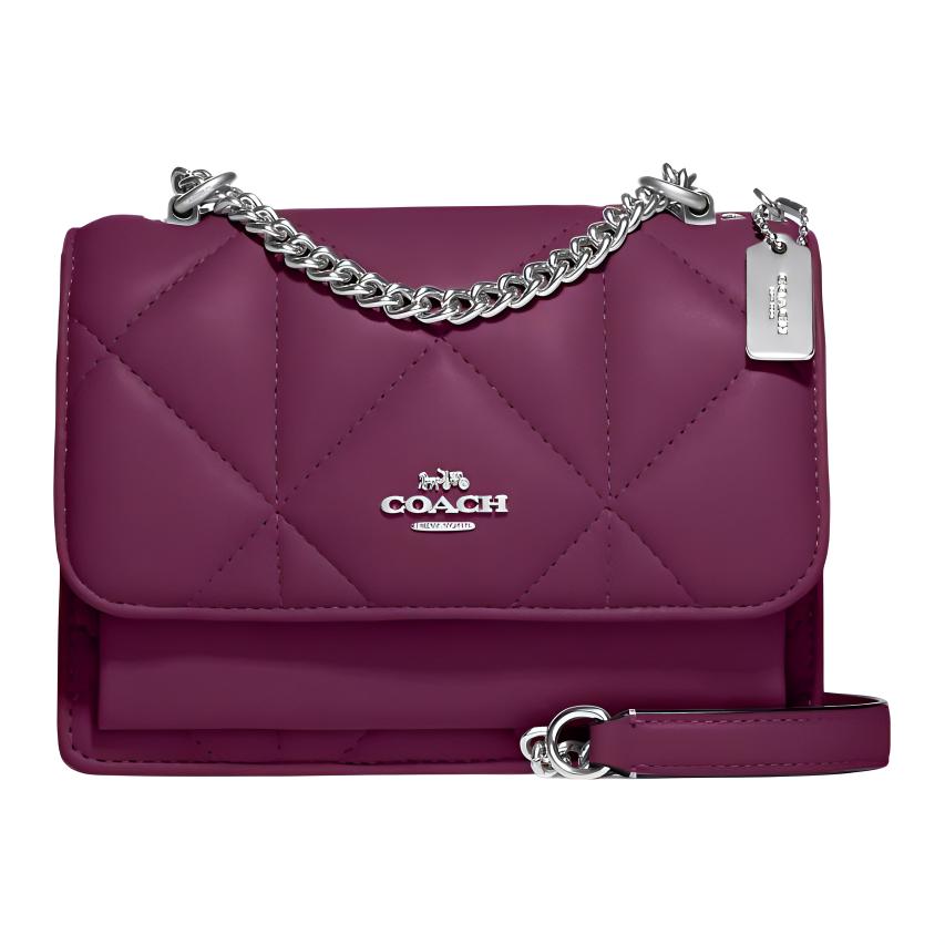 

COACH Klare Leather Chain Bag, Shoulder Bag, Crossbody Bag Mini Women's Dark Berry