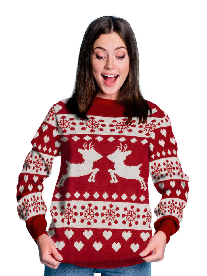 

Пуловер United Labels Winter Rentiere XMAS Strick Ugly Christmas, красный