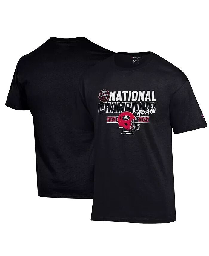 

Мужская черная футболка Georgia Bulldogs Back-to-Back College Football Playoff National Champions