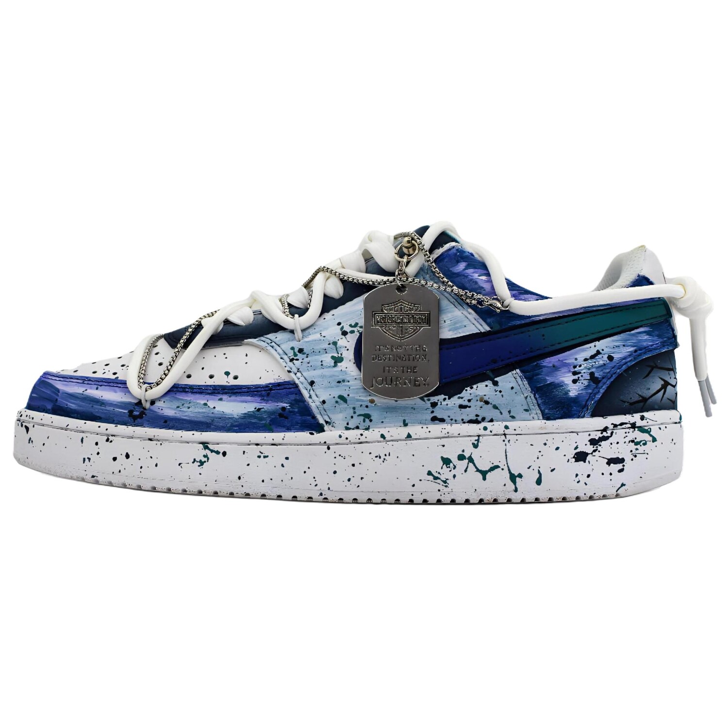 

Кроссовки Nike Court Vision 1 Skateboarding Shoes Men Low-top White/Royal Blue, белый/синий