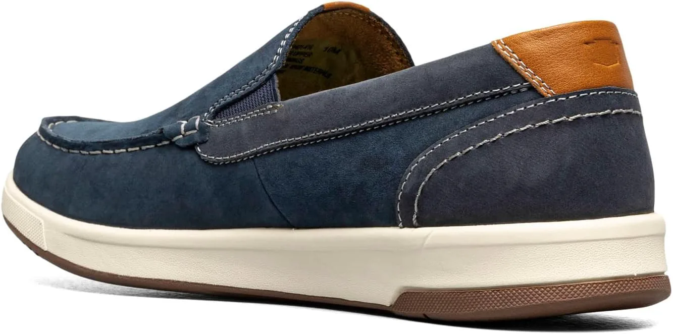 Мужские слипоны Florsheim, с перекрестным швом на носке, темно-синий — фото 4