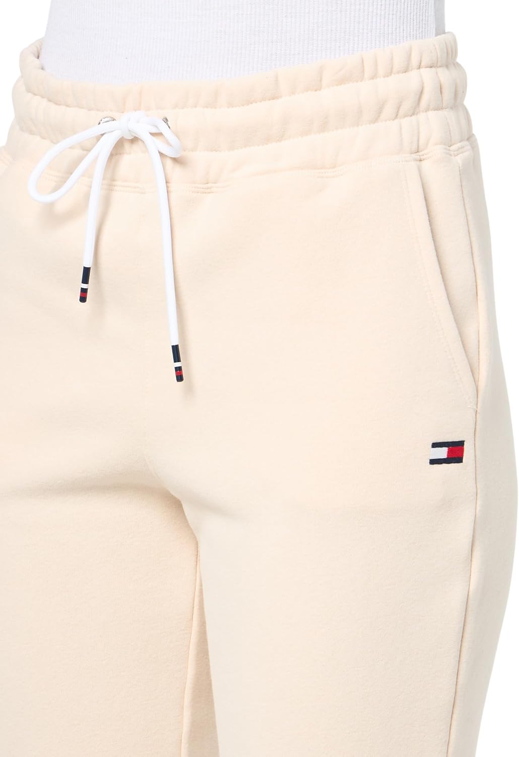 Женские флисовые джоггеры Tommy Hilfiger с завязкой на поясе, Pebble — фото 3