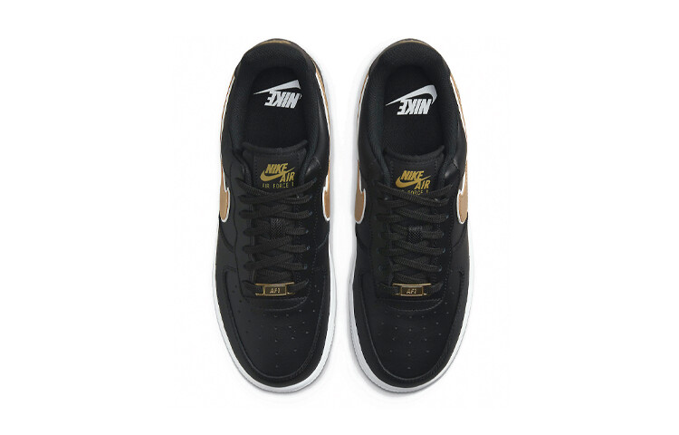 Air Force 1 Low '07 Essential Black Metallic Gold Womens Nike — фото 4