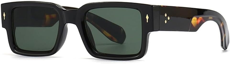 

Женские солнцезащитные очки в стиле панк с заклепками, мужские очки с защитой от УФ-излучения UV400 для занятий спортом на открытом воздухе, бега и верховой езды LXLHWN, Black Dark Green