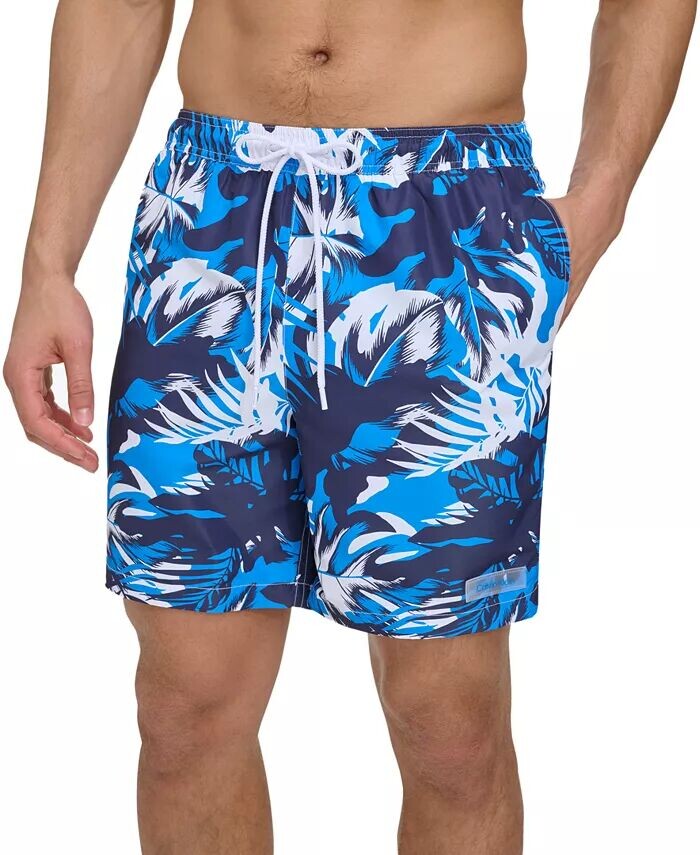 

Мужские плавки 7 дюймов с камуфляжным принтом Island Calvin Klein, синий