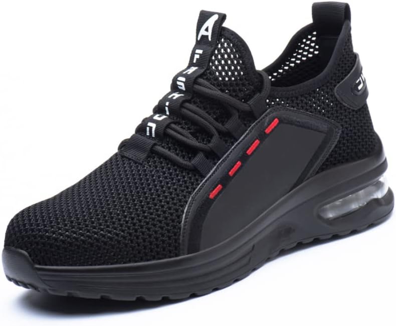 

Легкие сетчатые обувь U-lite для мужчин и женщин, противоударные, проколостойкие, с амортизирующей подошвой, неразрушимые промышленные строительные кроссовки, черный