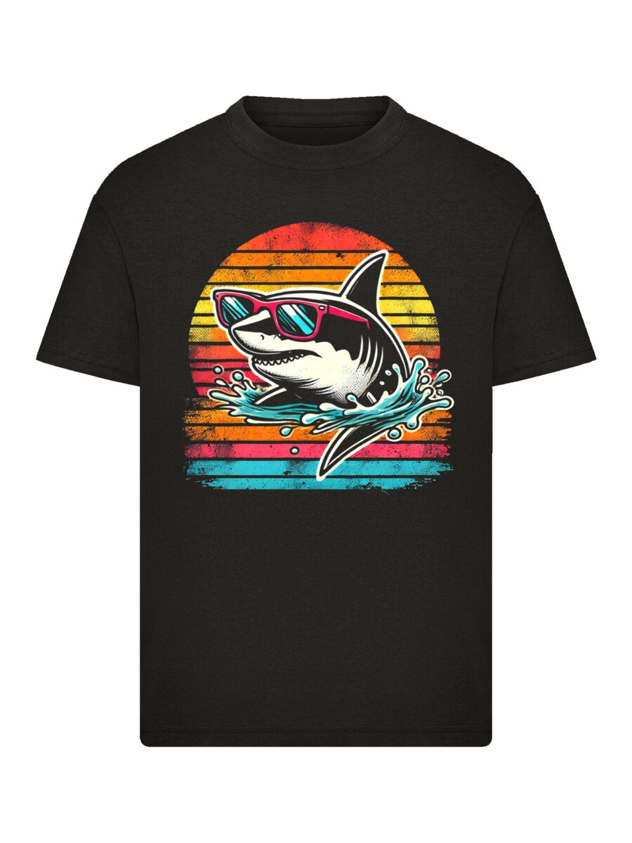 

Рубашка F4NT4STIC Cooler Sommer Hai Spaß, черный