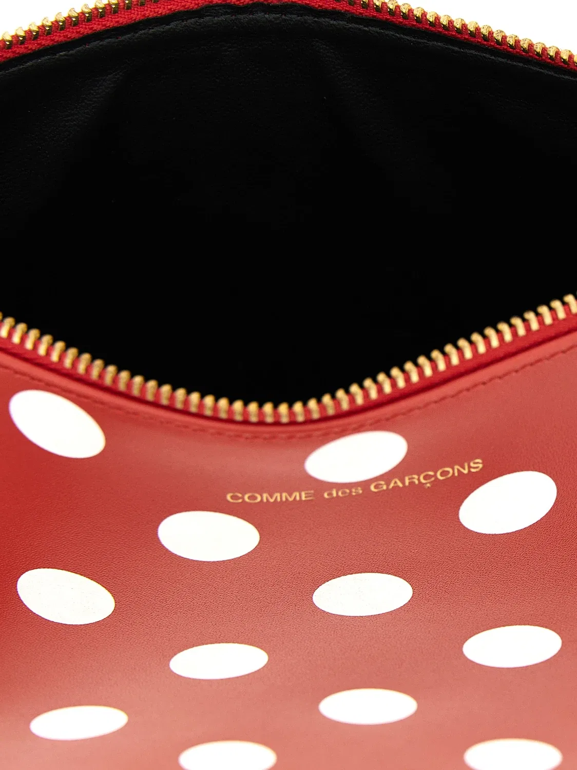 Кошелек с принтом в горох Comme Des Garçons Wallet, красный — фото 4