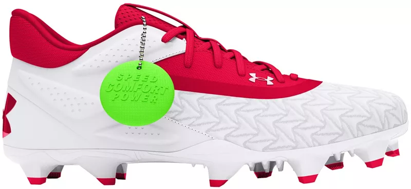 

Мужские бейсбольные бутсы Under Armour Yard MT 3.0 из ТПУ, белый/красный