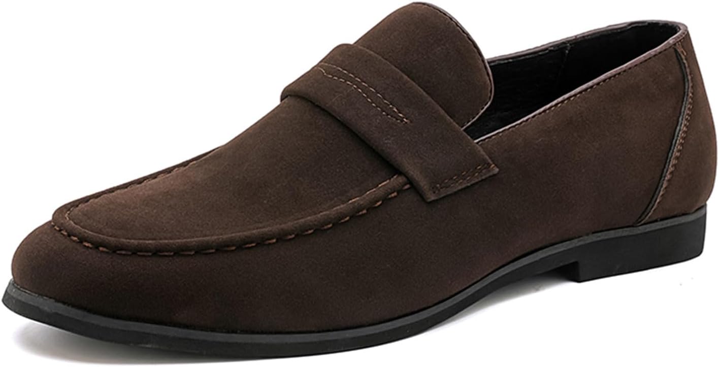 

Мужские лоферы-пенни Удобная обувь - Мужские повседневные мокасины на плоской подошве - Лоферы для ходьбы, вождения и работы Generic, коричневый