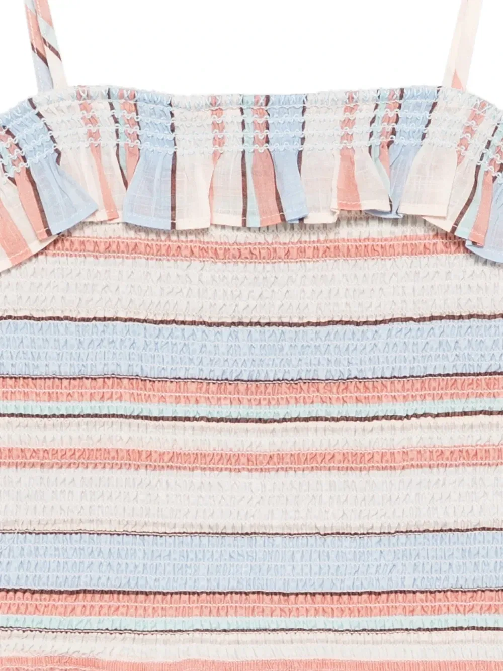 Топ Daylight с рюшами и сборками Zimmermann Kids, бежевый — фото 3