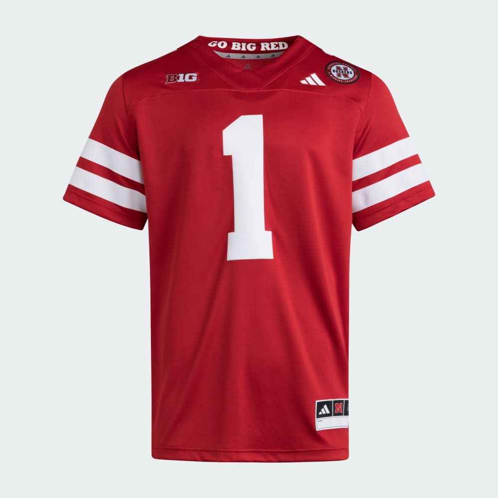 

Джерси Adidas Nebraska Cornhuskers Premier Home Football Jersey, цвет Team Power Red/White