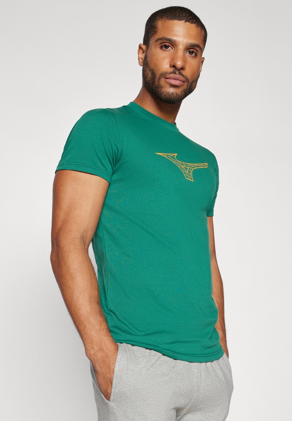 

Футболка с принтом ATHLETICS TEE Mizuno, зеленый