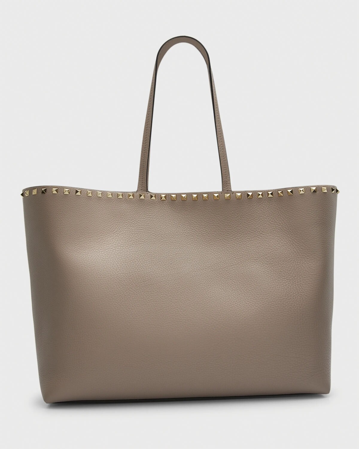 

Большая сумка-тоут Rockstud Vitello Valentino Garavani, цвет Beige