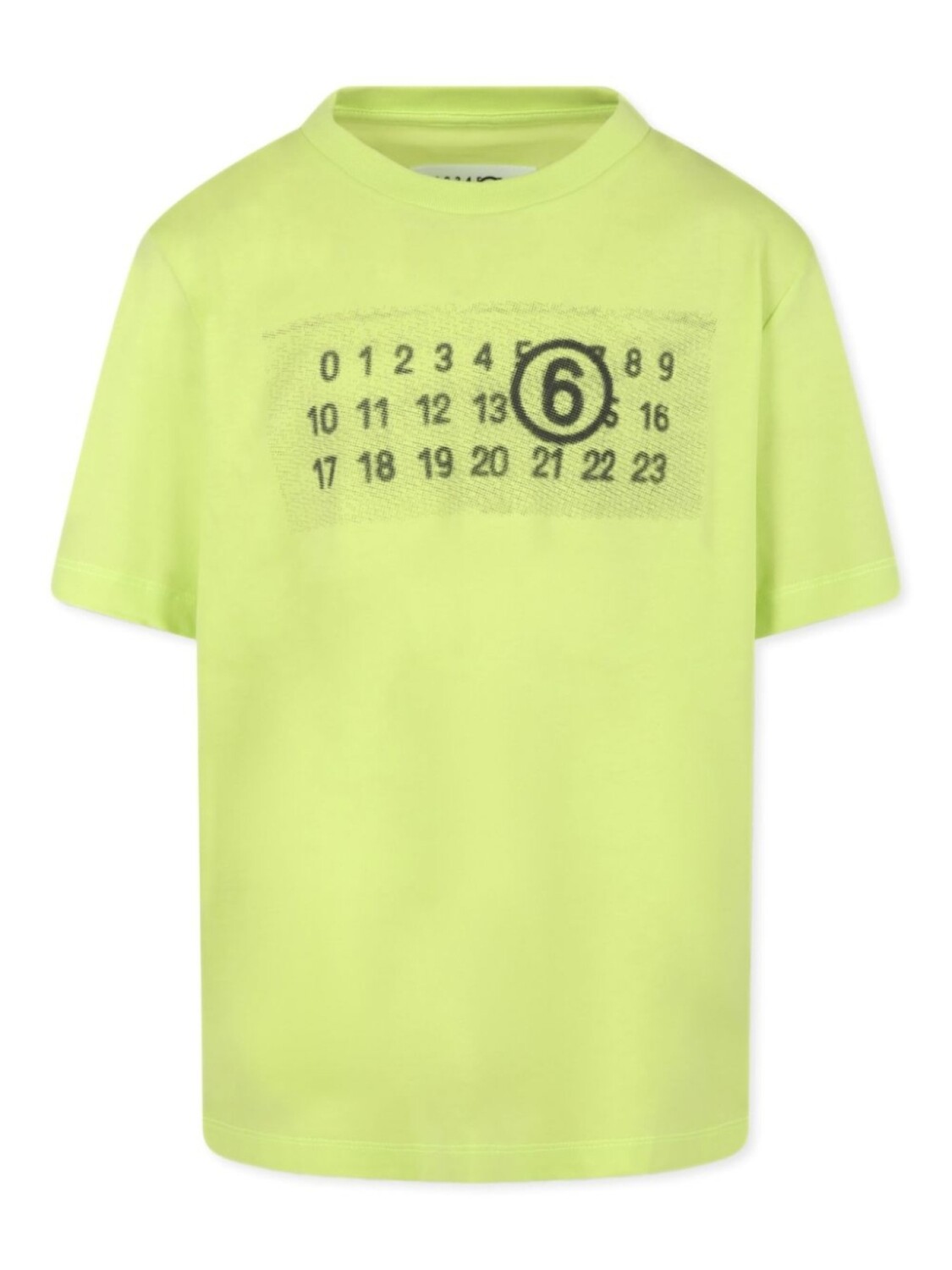 

Футболка с принтом цифр MM6 Maison Margiela Kids, желтый