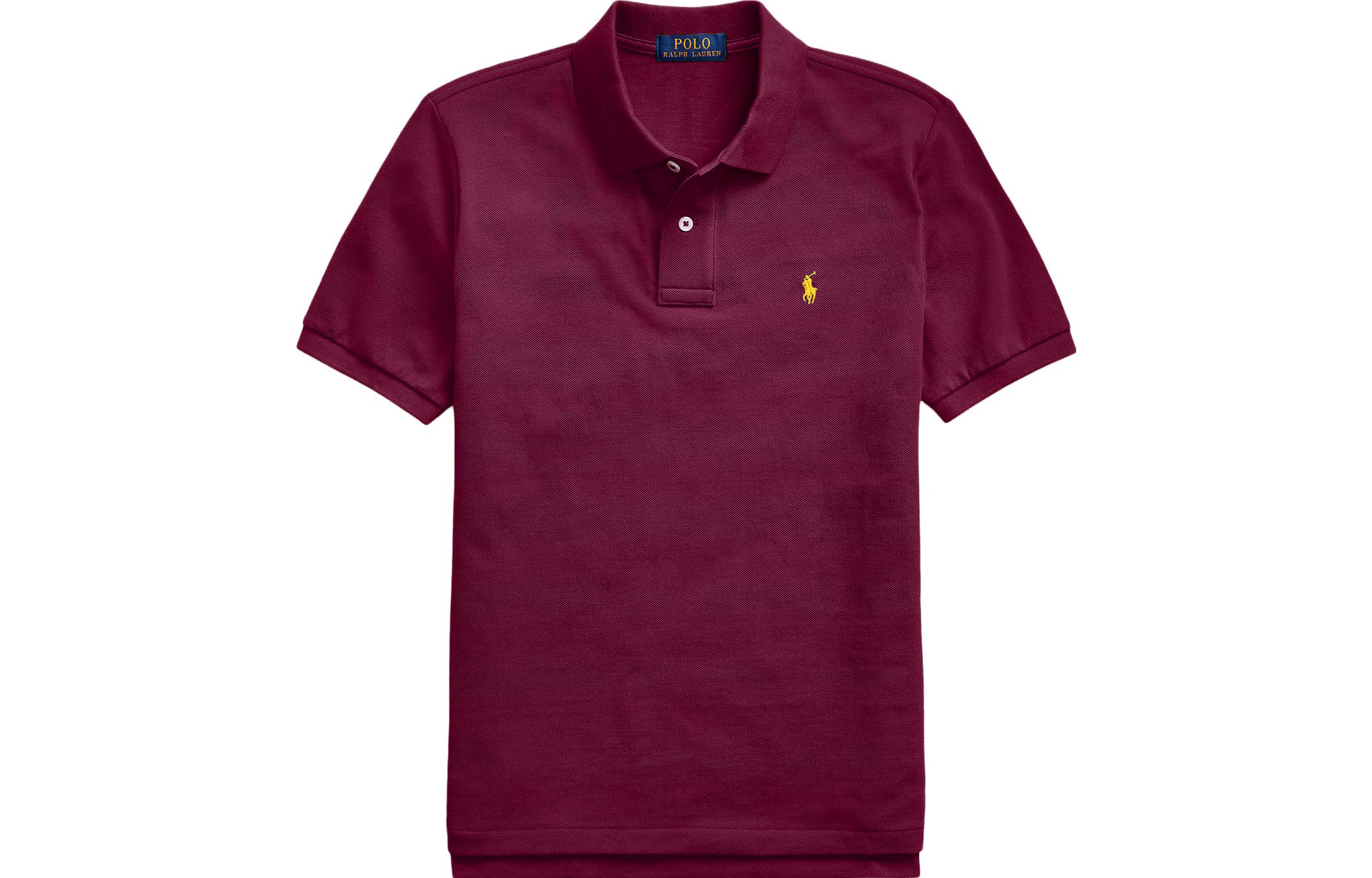 Polo Ralph Lauren Поло с коротким рукавом бордо для детей — фото 3