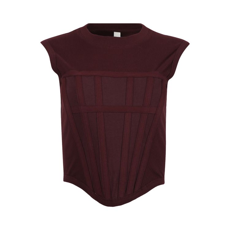 

Джерси Dion Lee Jersey Rib Corset Tank Oxblood, красный