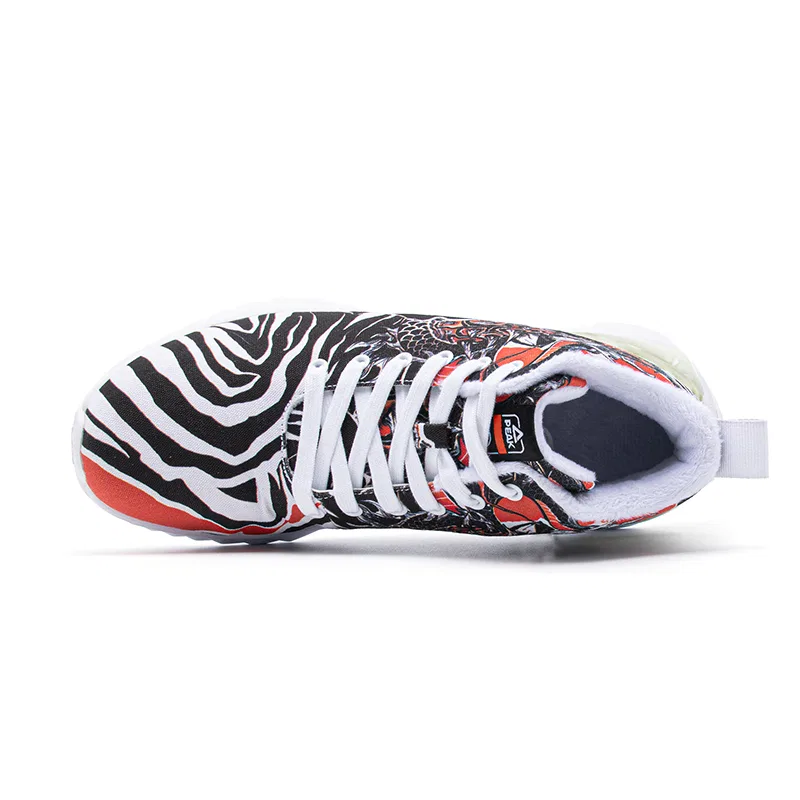 Утепленные кроссовки Peak Taichi 1.0 Plus High Top черно-красные — фото 4