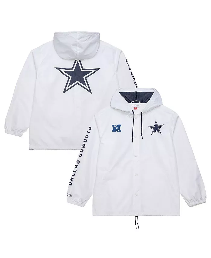 

Мужская белая худи-куртка на молнии с винтажным логотипом Dallas Cowboys Mitchell & Ness
