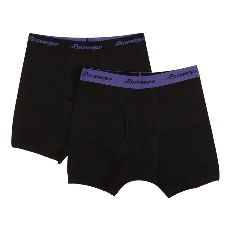 

Шорты Psychworld Logo Band Boxer (2 Pack) 'Black/Purple', черный