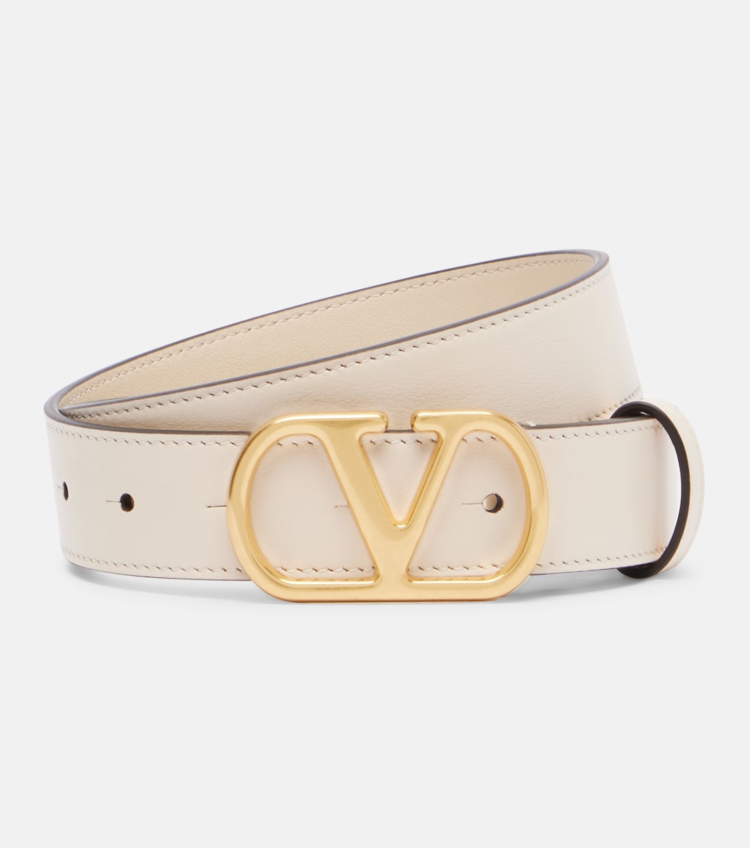 

Кожаный ремень VLogo Valentino Garavani, Butter White
