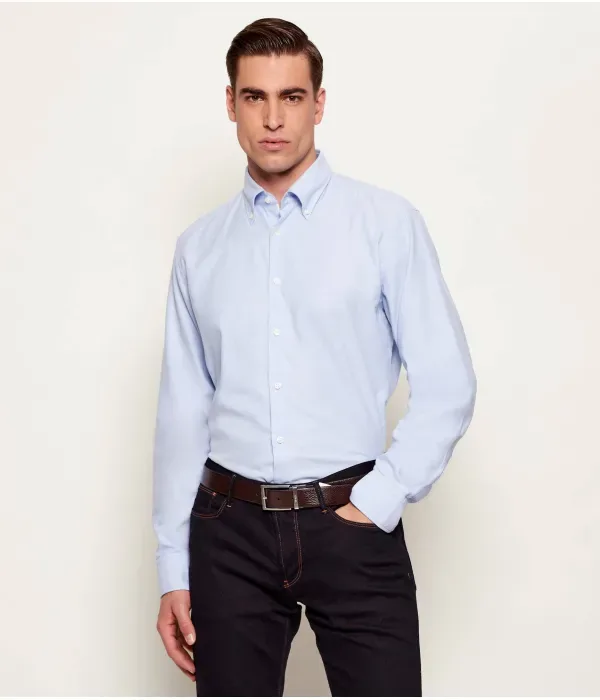 Рубашка C-JOE-BD-C5-261 regular fit Boss, небесно-голубой