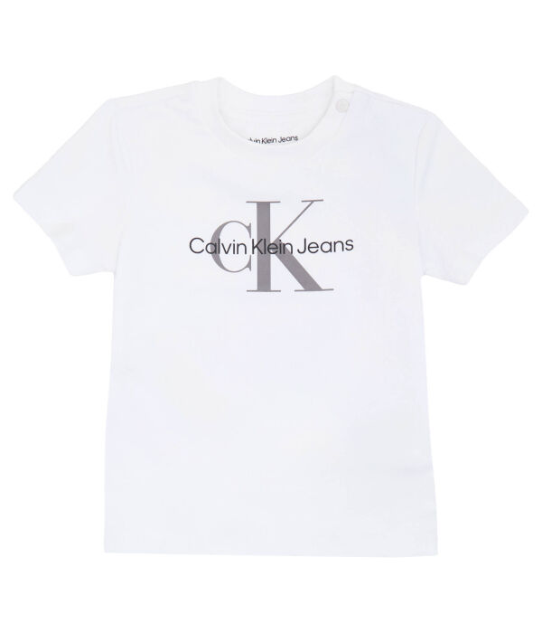 

Футболка детская Calvin Klein Jeans хлопковая с логотипом бренда, белый