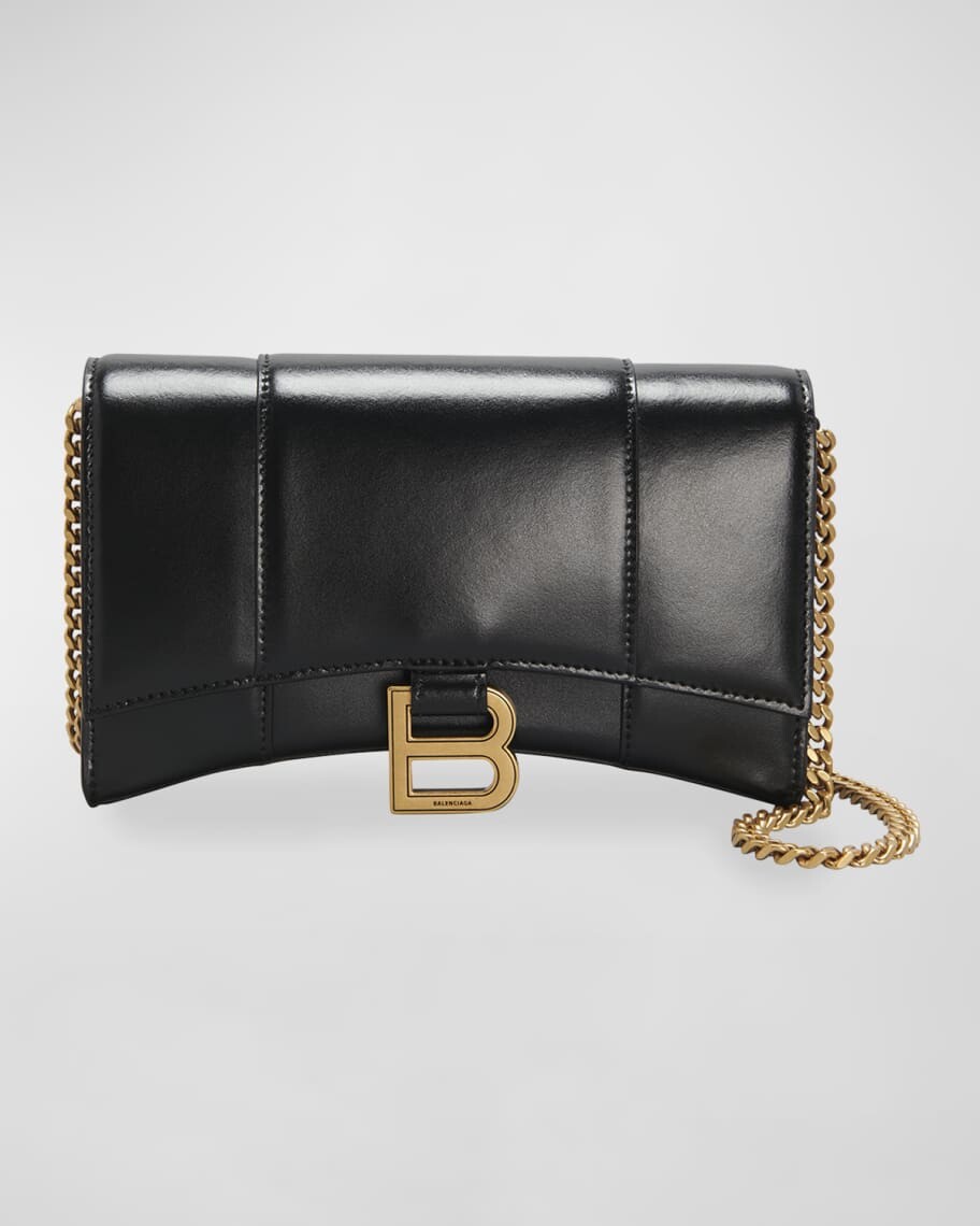 

Кожаный кошелек с цепочкой Hourglass на цепочке Balenciaga
