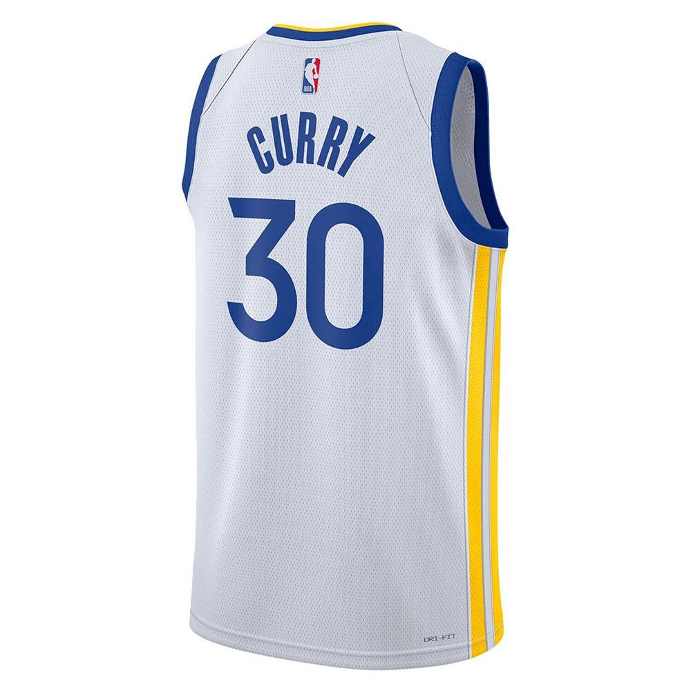 Белая майка унисекс Nike Stephen Curry Golden State Warriors Swingman — Association Edition, цвет War White — фото 4