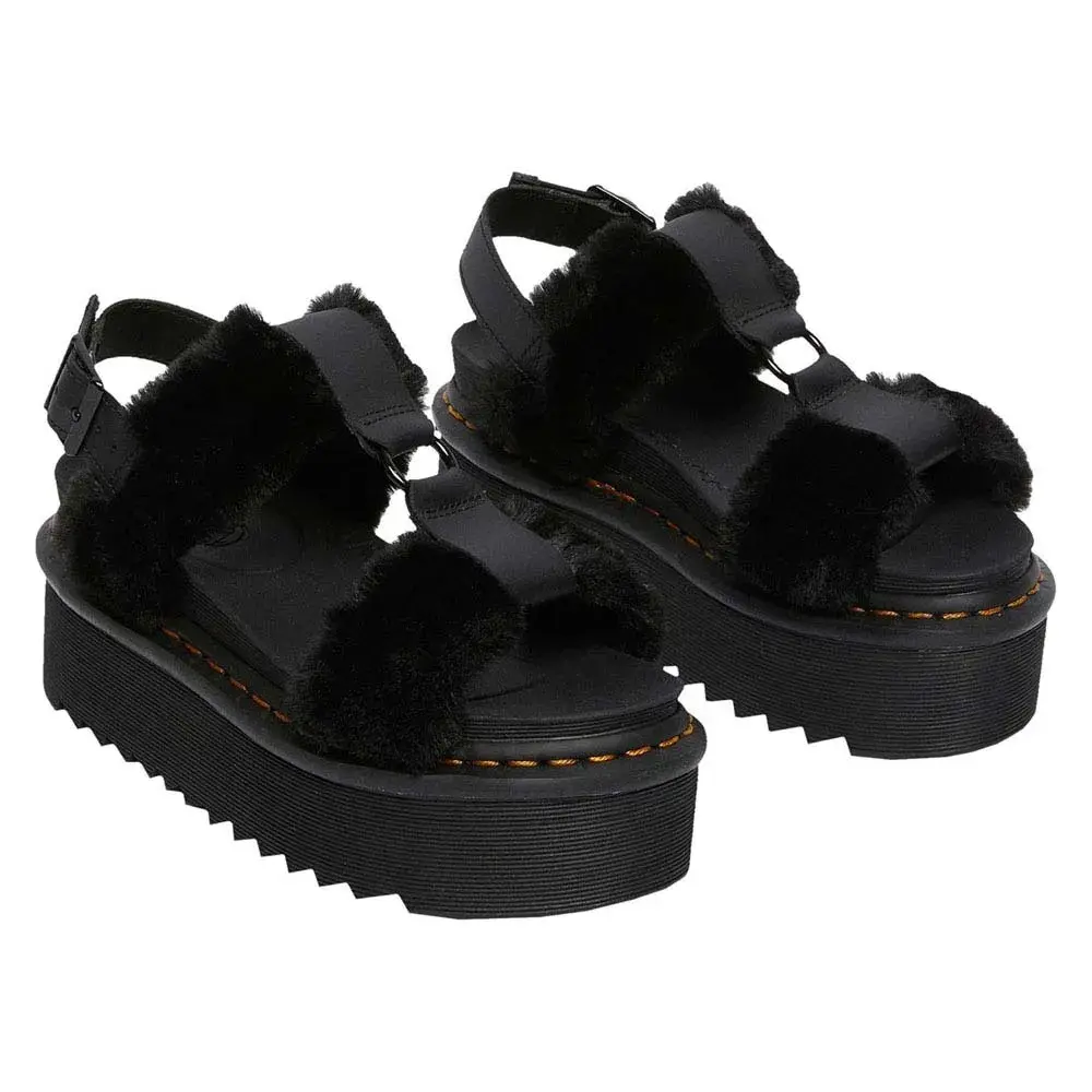 Сандалии Dr Martens Francis Fluffy Hydro, черный