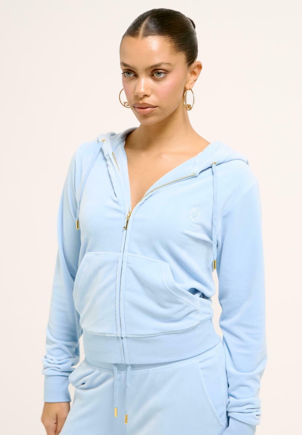 

Толстовка на молнии DACH ADDISON HOODIE Juicy Couture, светло-голубой