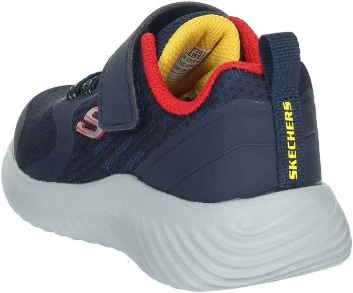 Кроссовки Bounder для мальчиков Skechers, Navy Textile Red Gold Trim — фото 2