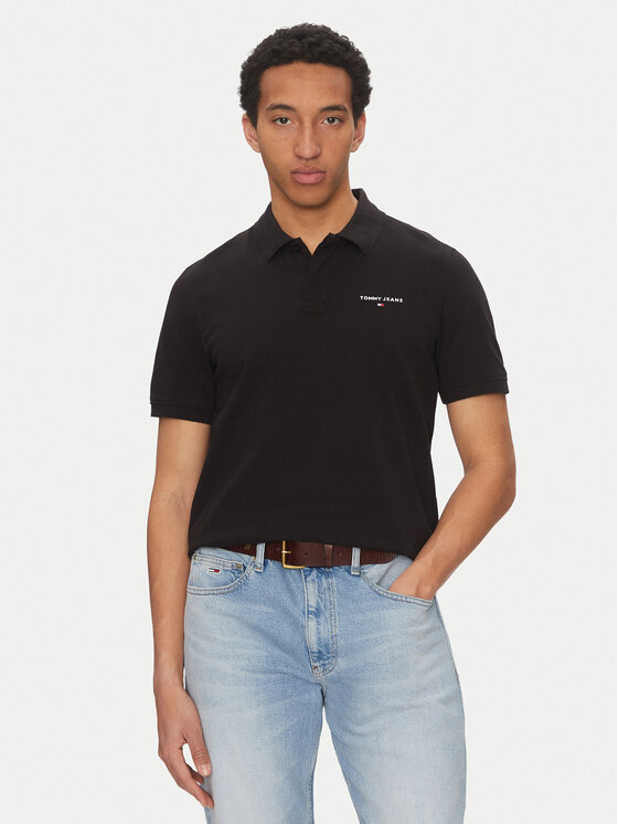 

Рубашка поло стандартный крой Linear DM0DM20914 Tommy Jeans, черный